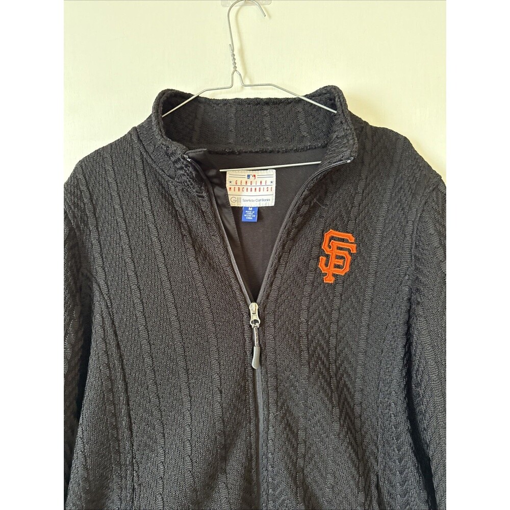 San Francisco Giant MLB GIII Carl Banks Sports Cable Fleece Zip Jacket Men's Med